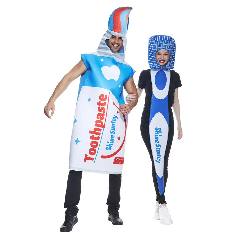 Toothbrush and Toothpaste Couples Costume