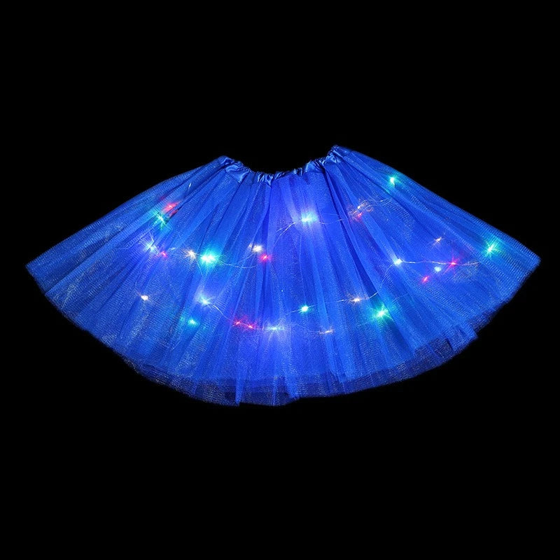 Light-Up LED Tutu Skirt, Kids and Adults, 20 Colors