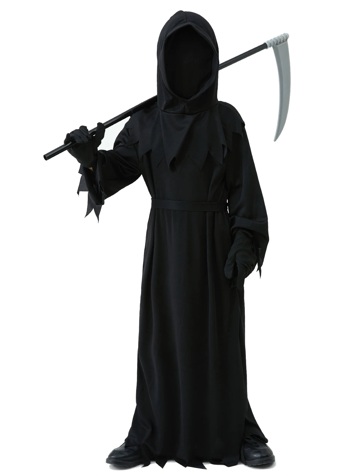 Grim Reaper Costume with Mask and Scythe