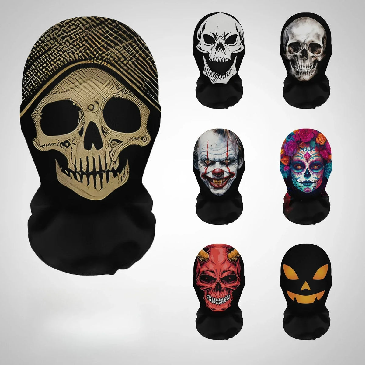 Skull Print Balaclava Mask, 21 Designs