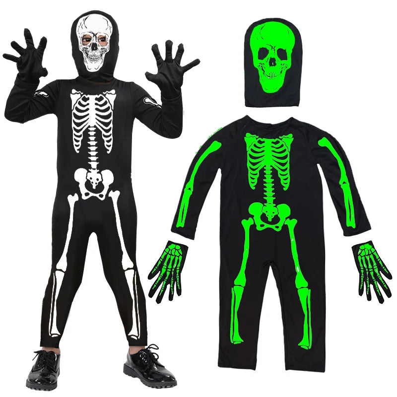 Glow in the Dark Skeleton Robe Costume