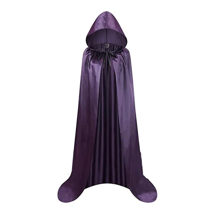 Hooded Cloak, Black, Purple or White