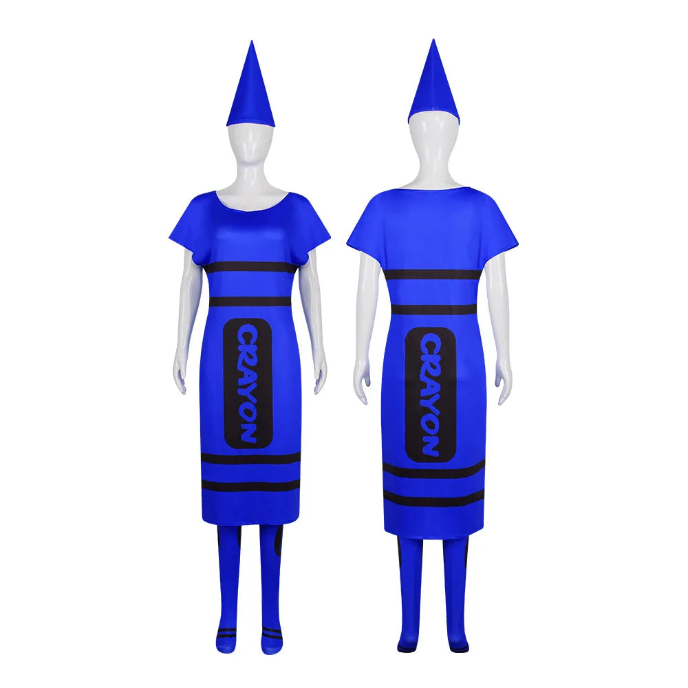 Crayon Costume for Adults, 7 Colors (Group Costume)
