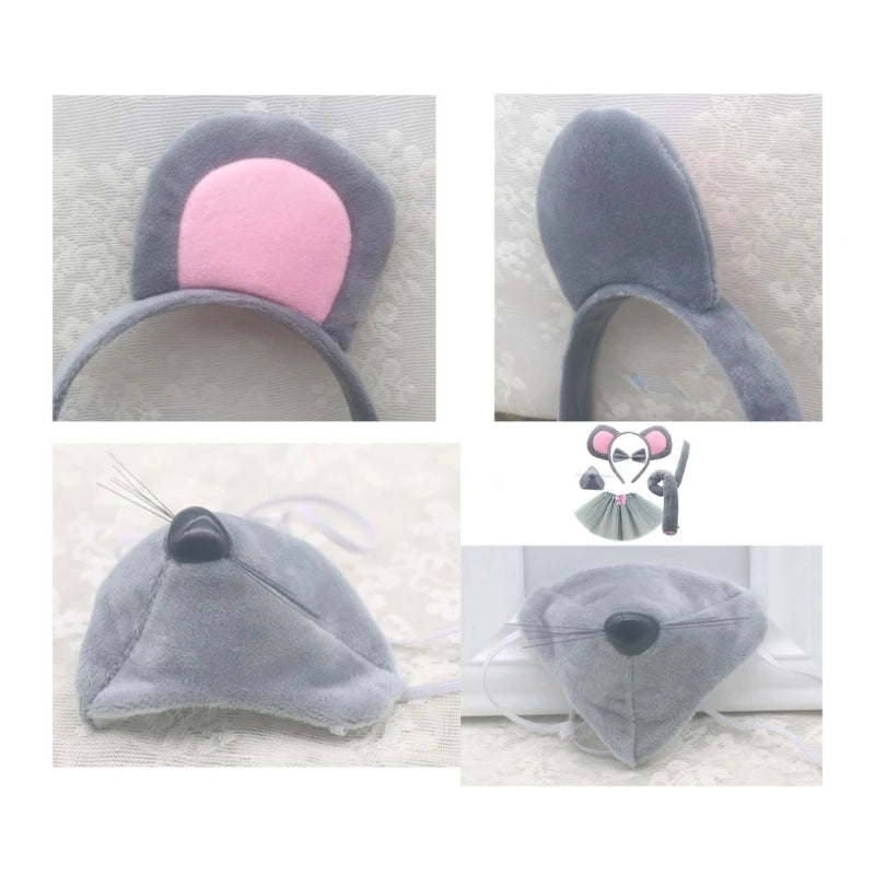 Mouse Costume Set: Ears, Nose, Tail and Tutu