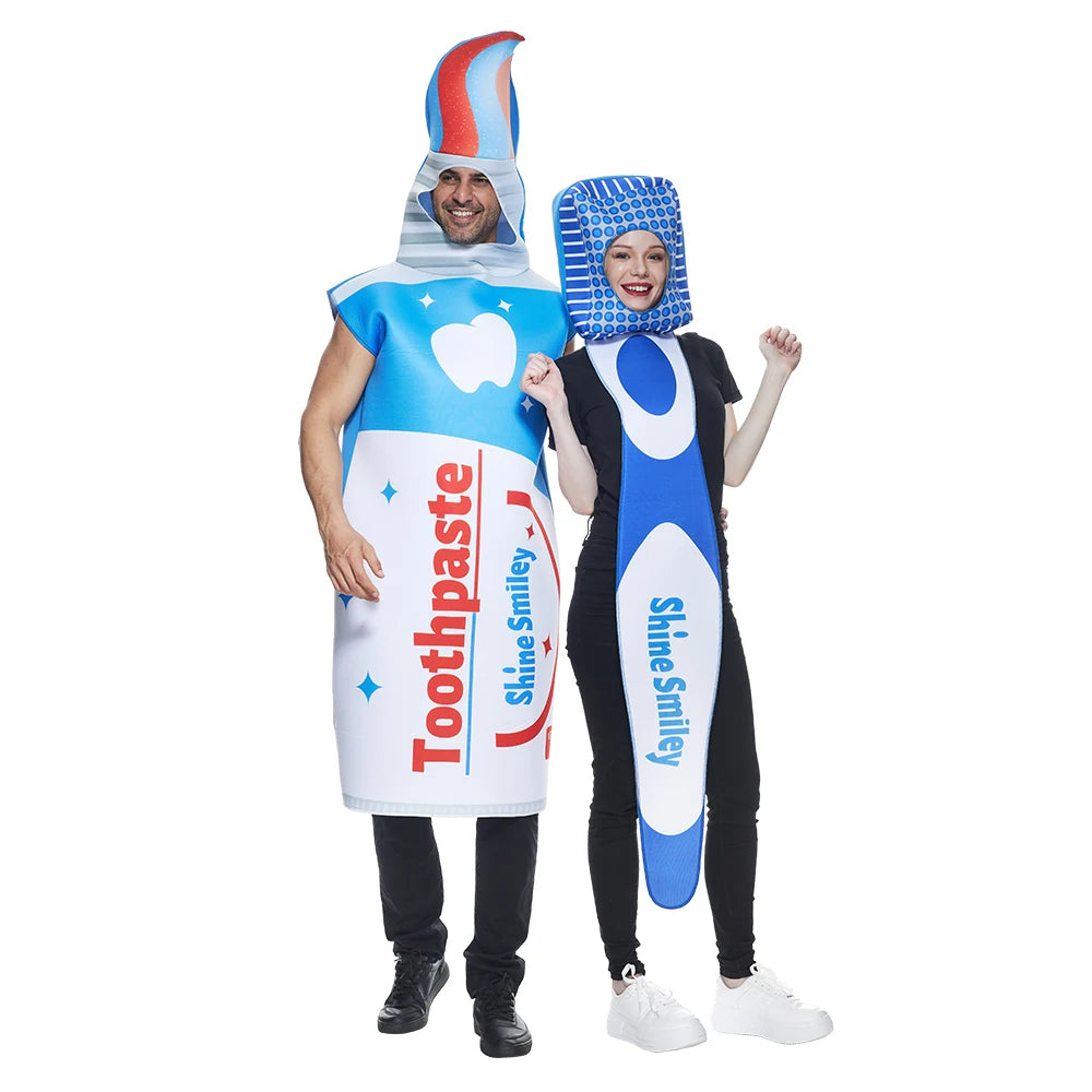 Toothbrush and Toothpaste Couples Costume