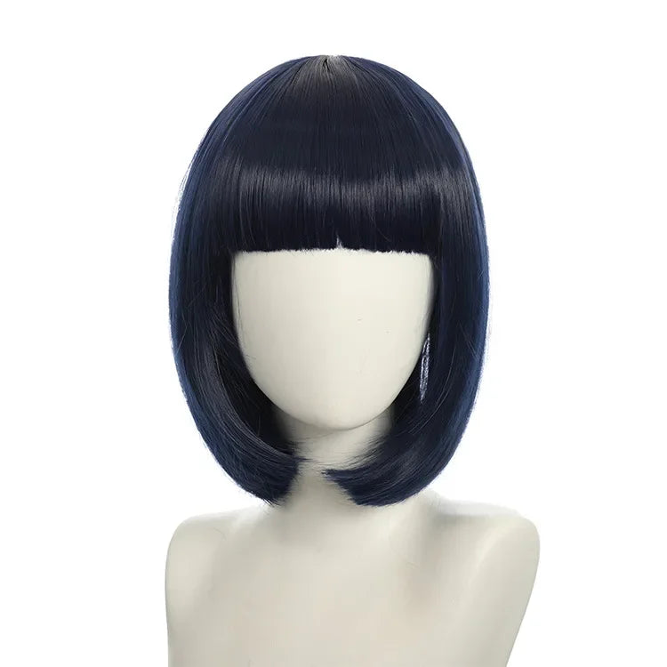 Short Bob Wig with Bangs, 24 Colors