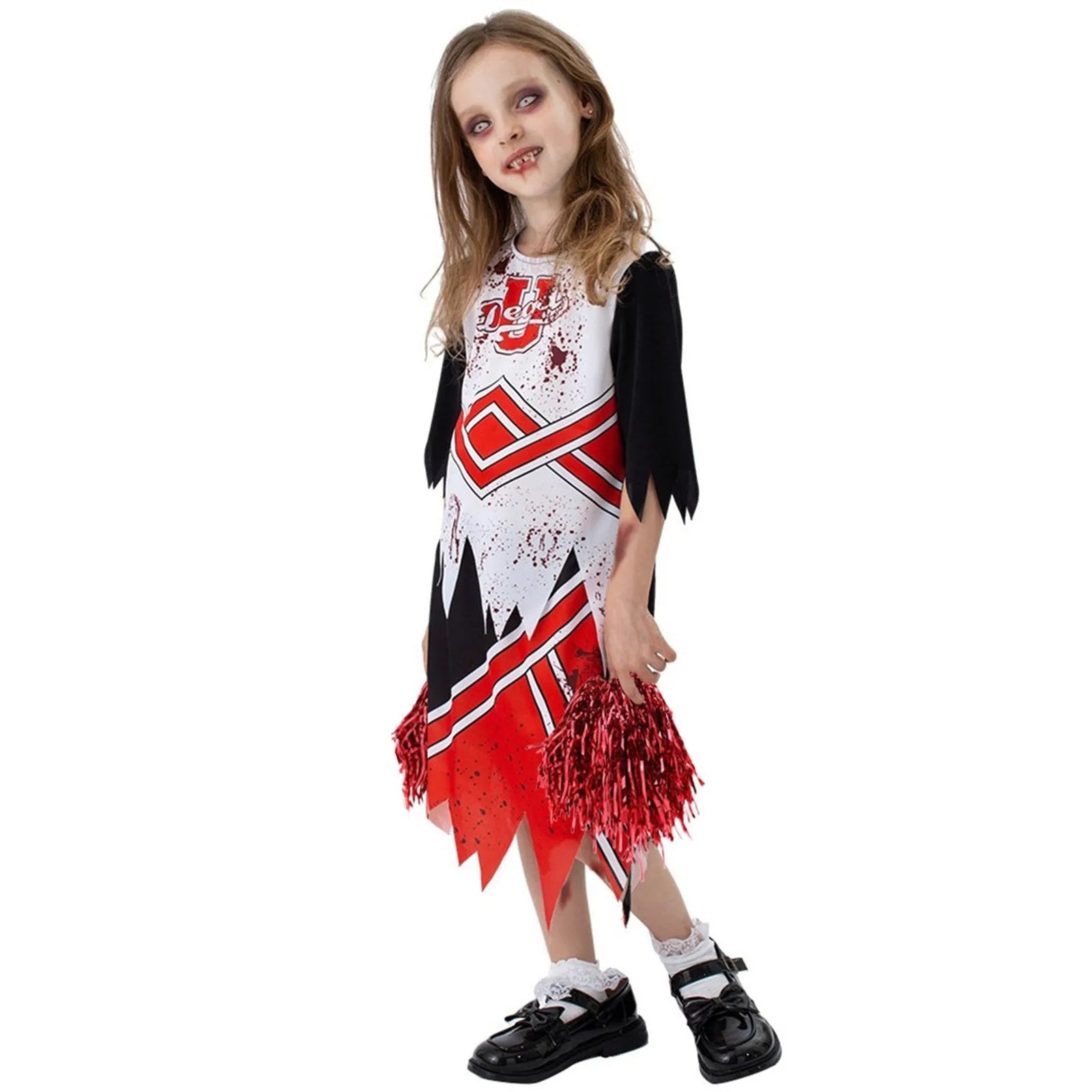 Zombie Cheerleader Costume for Girls