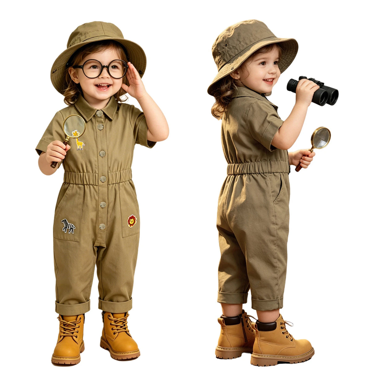 Zookeeper Costume for Toddlers, Jumpsuit or Dress, 9 Months to 5T