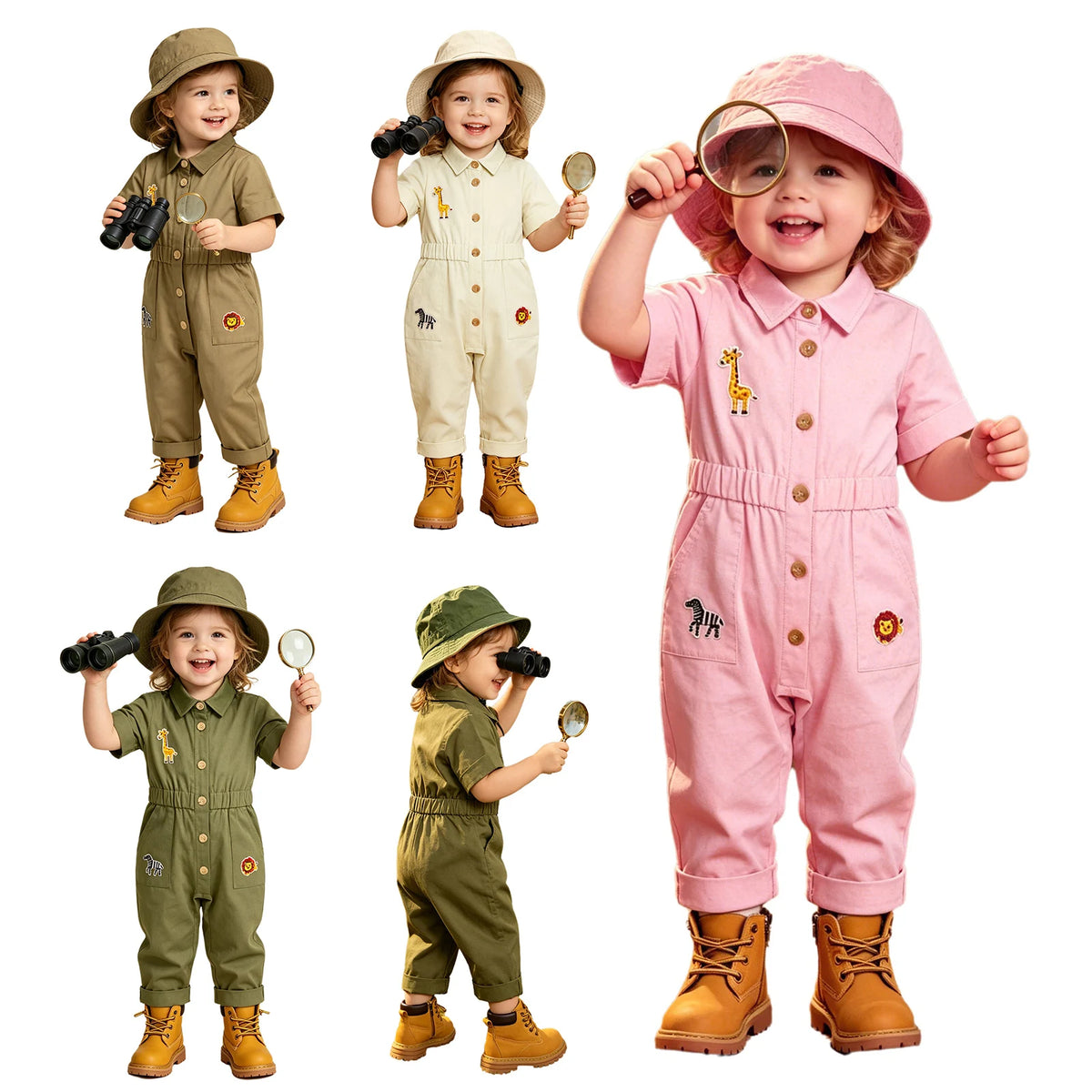 Zookeeper Costume for Toddlers, Jumpsuit or Dress, 9 Months to 5T