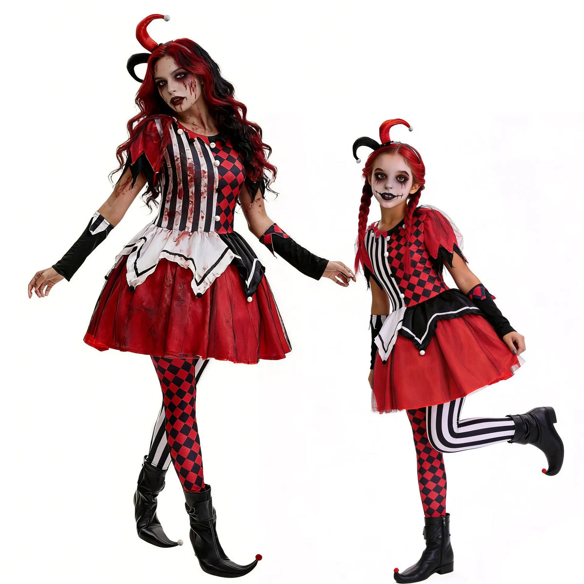 Family Matching Clown Costumes, Kids to Adult