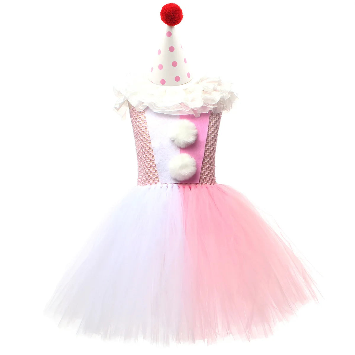 Clown Tutu Dress for Girls, 2 to 12 Years