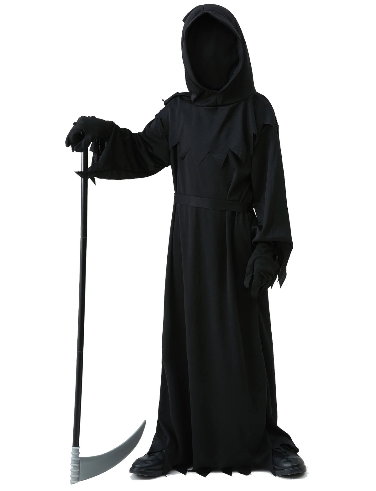 Hooded Grim Reaper Costume with Scythe