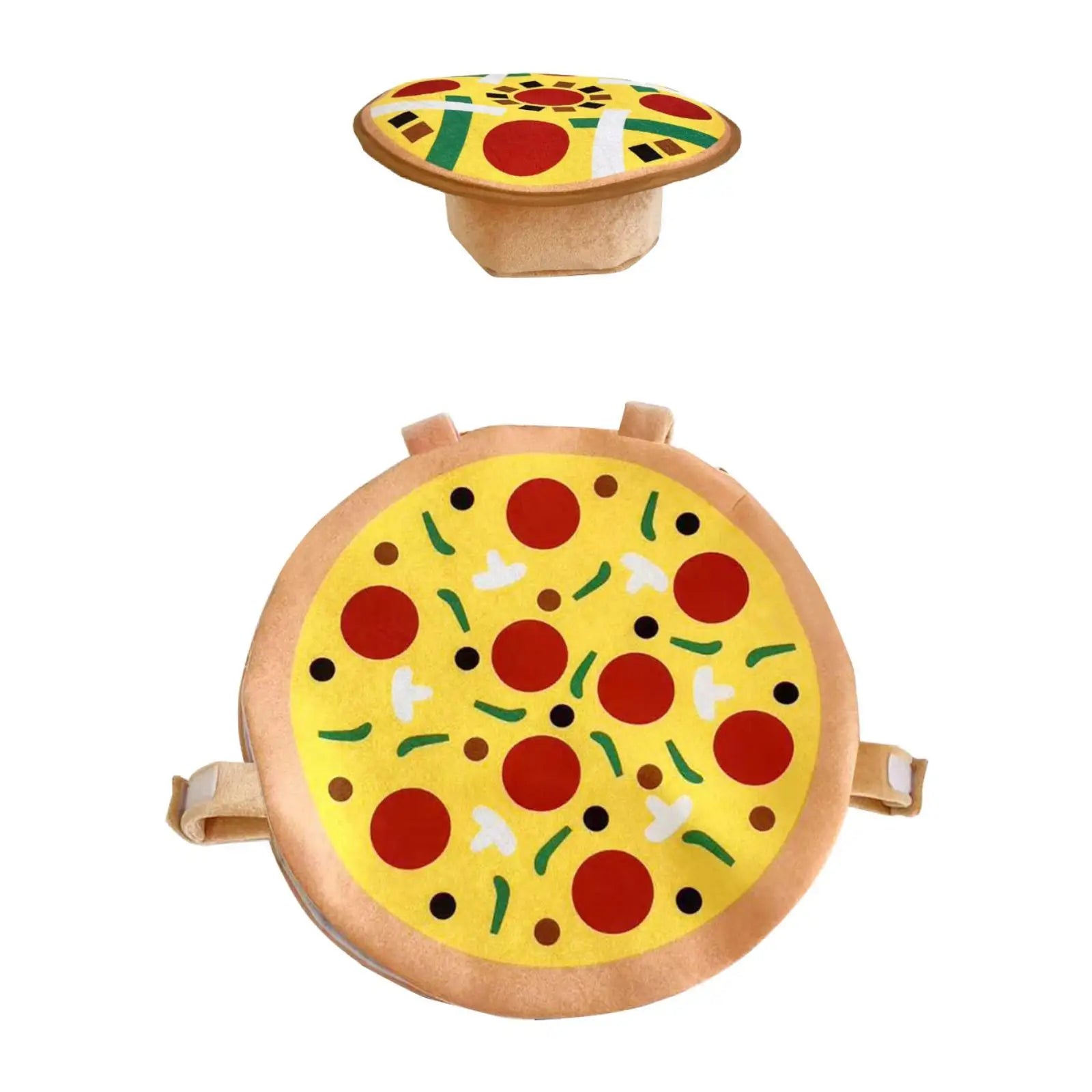 Pizza Slice Costume with Hat, Adults and Kids
