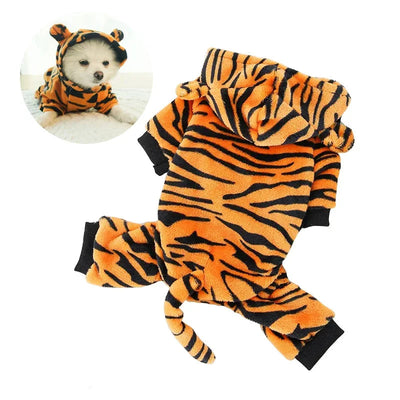 Tiger Fleece Costume for Small Dogs