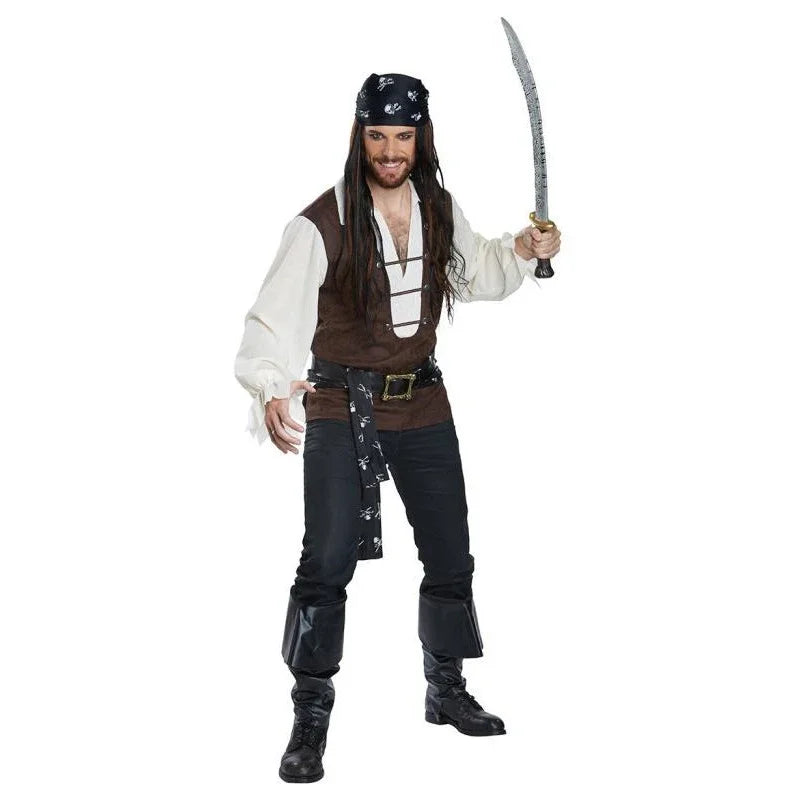 Pirate Captain Costume for Men, Full Suit