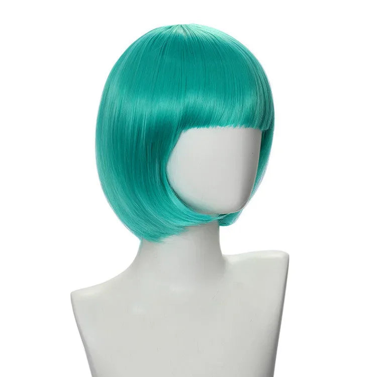 Short Bob Wig with Bangs, 24 Colors