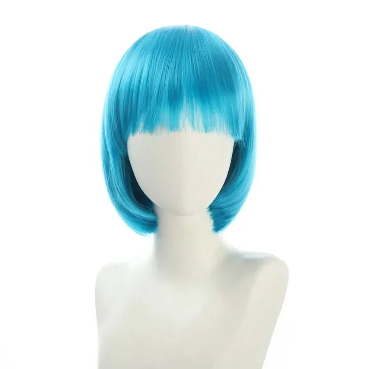 Short Bob Wig with Bangs, 24 Colors