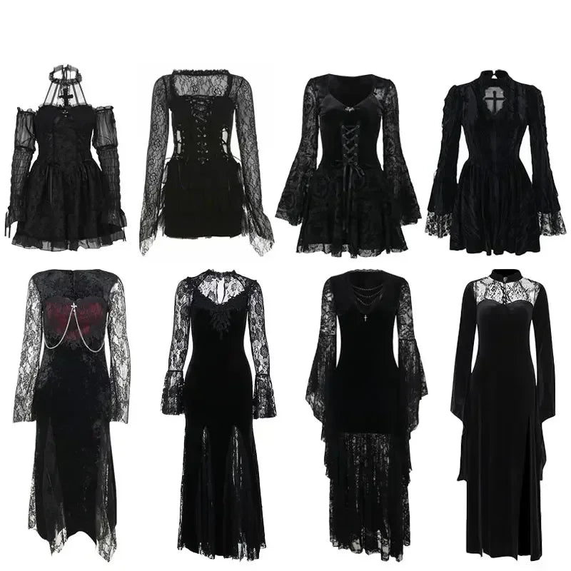 Gothic Witch Gown for Women, 7 Styles