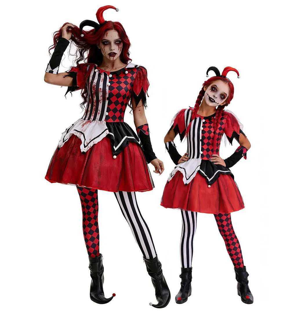 Family Matching Clown Costumes, Kids to Adult