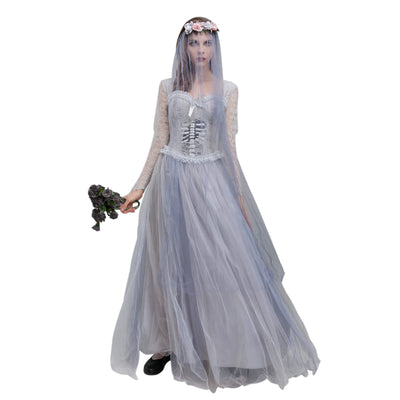Dead Bride Costume for Women, Corset Dress and Veil