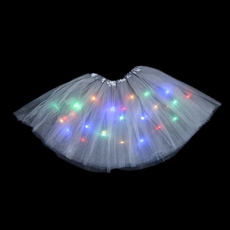 Light-Up LED Tutu Skirt, Kids and Adults, 20 Colors