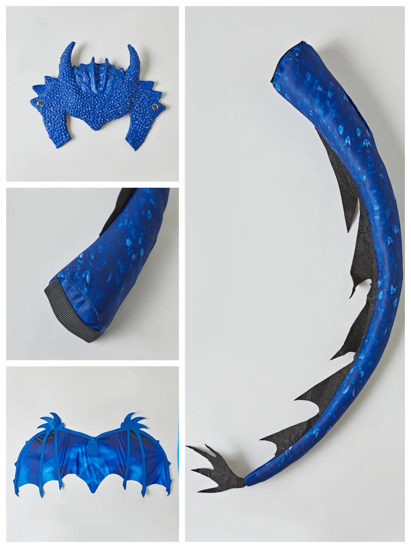 Blue Dragon Costume for Kids with Wings and Tail