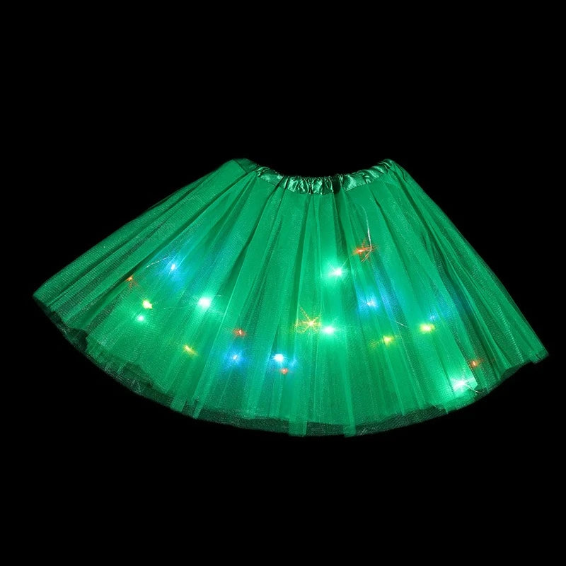 Light-Up LED Tutu Skirt, Kids and Adults, 20 Colors