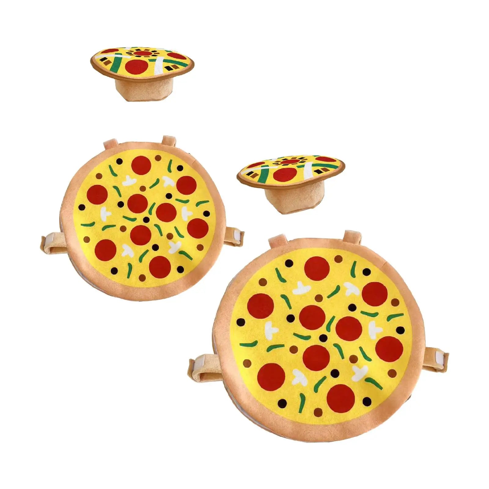 Pizza Slice Costume with Hat, Adults and Kids