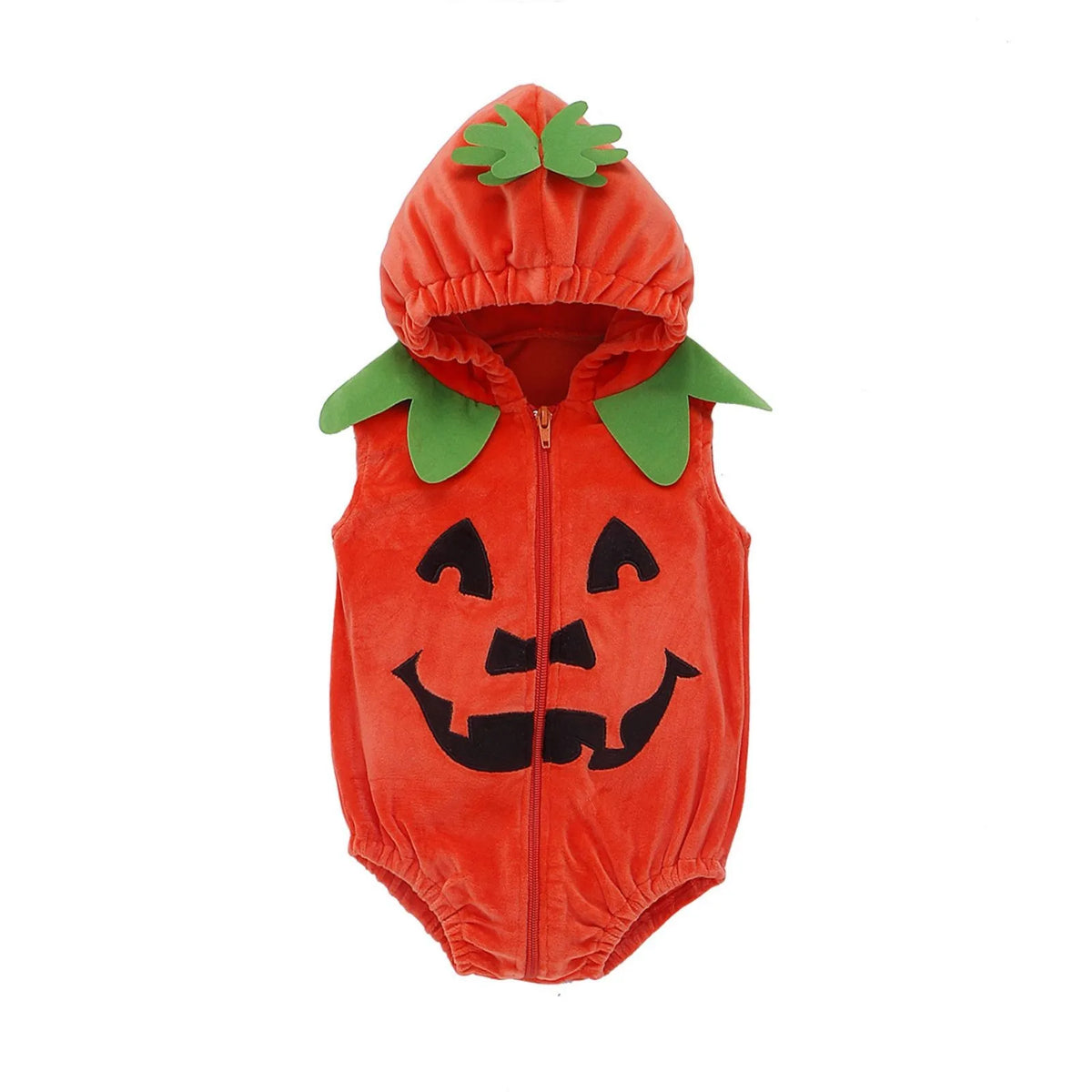 Pumpkin Hooded Jumpsuit for Babies, 0 to 24 Months