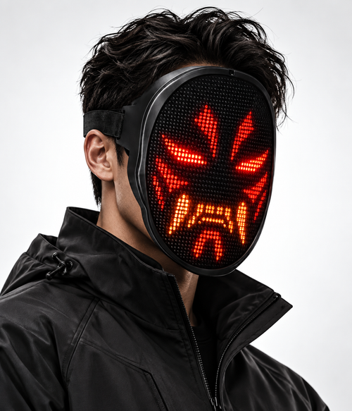 LED Face Mask, App Controlled with Gesture Sensing