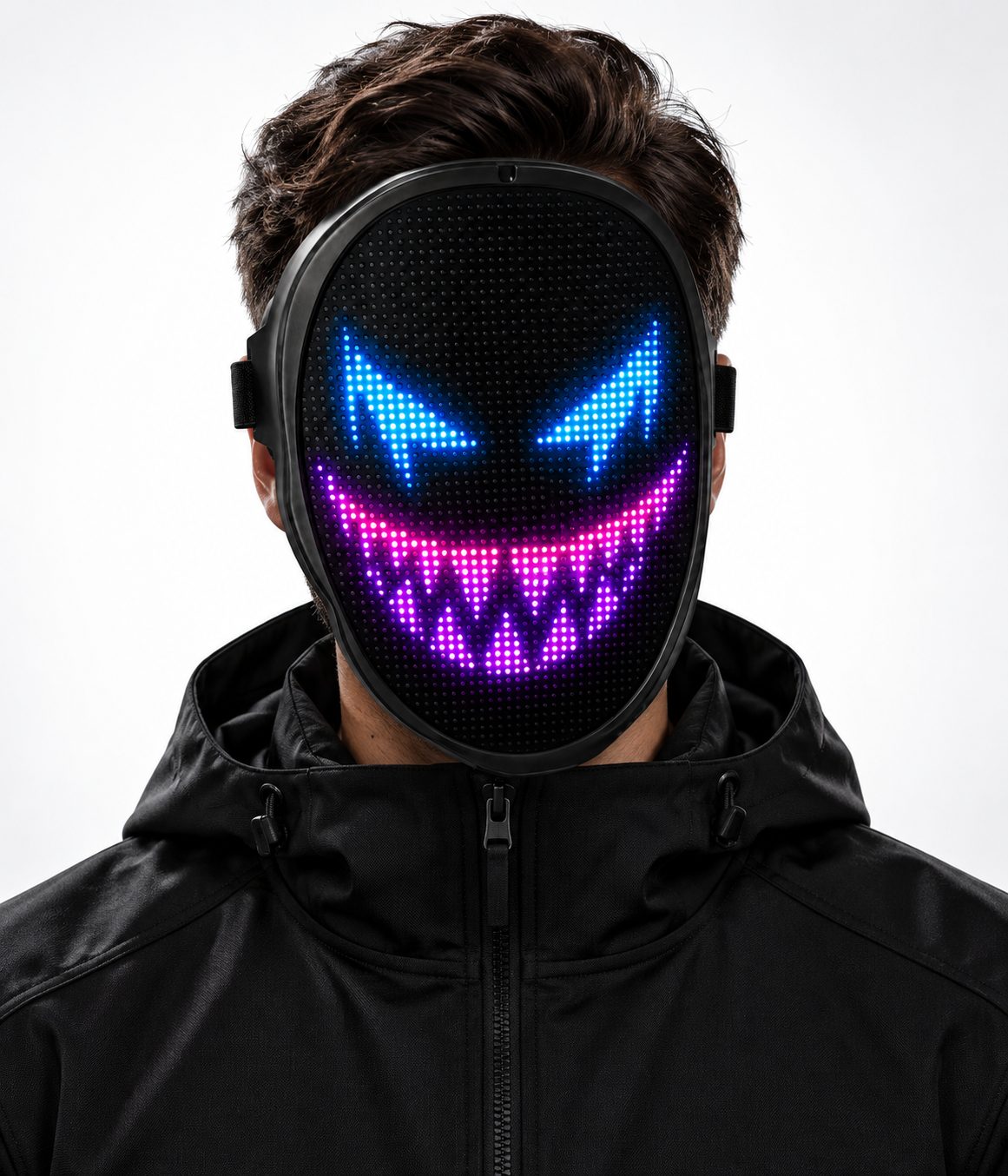 LED Face Mask, App Controlled with Gesture Sensing