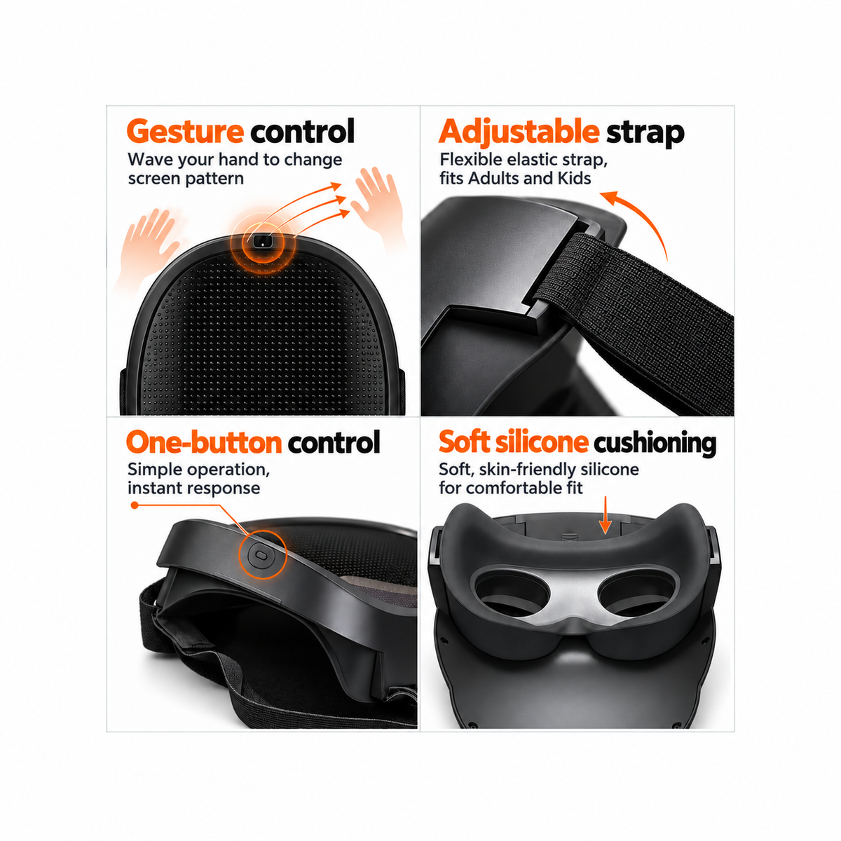 LED Face Mask, App Controlled with Gesture Sensing
