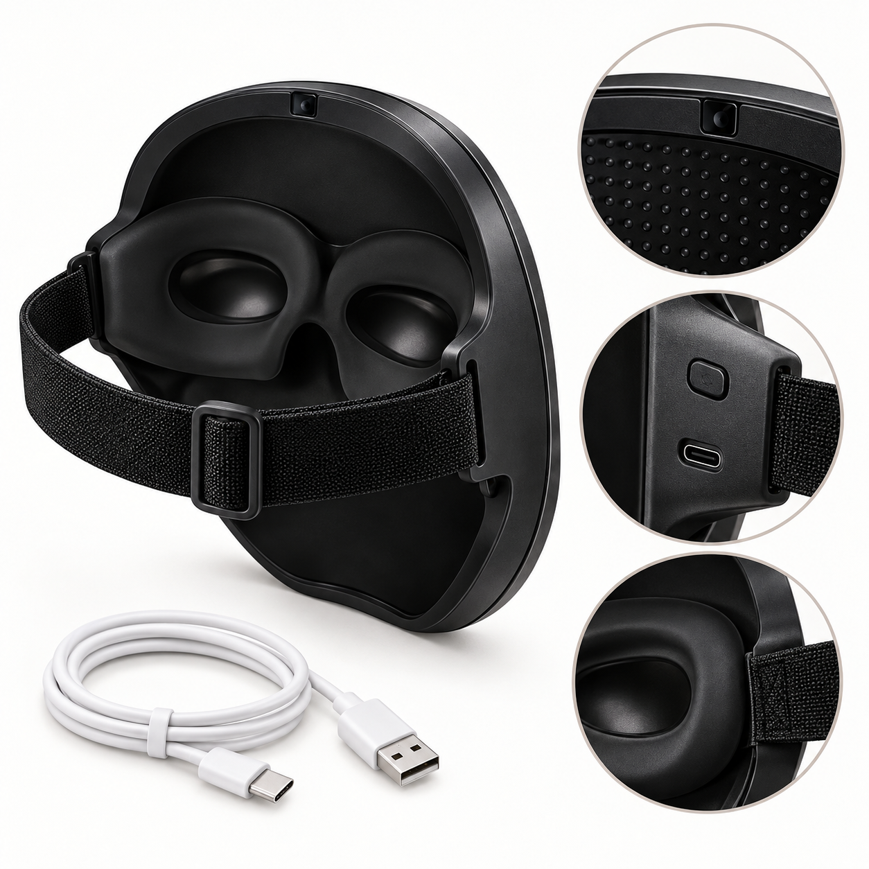 LED Face Mask, App Controlled with Gesture Sensing